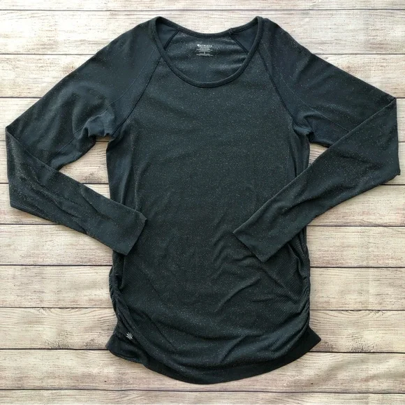Athleta Speedlight Seamless Top in Shine Gray Size L - Picture 3 of 8